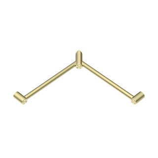 Nero Mecca Care 32mm Wrap Around Corner Grab Rail 600X600mm - Brushed Gold - NRCR3290WBG