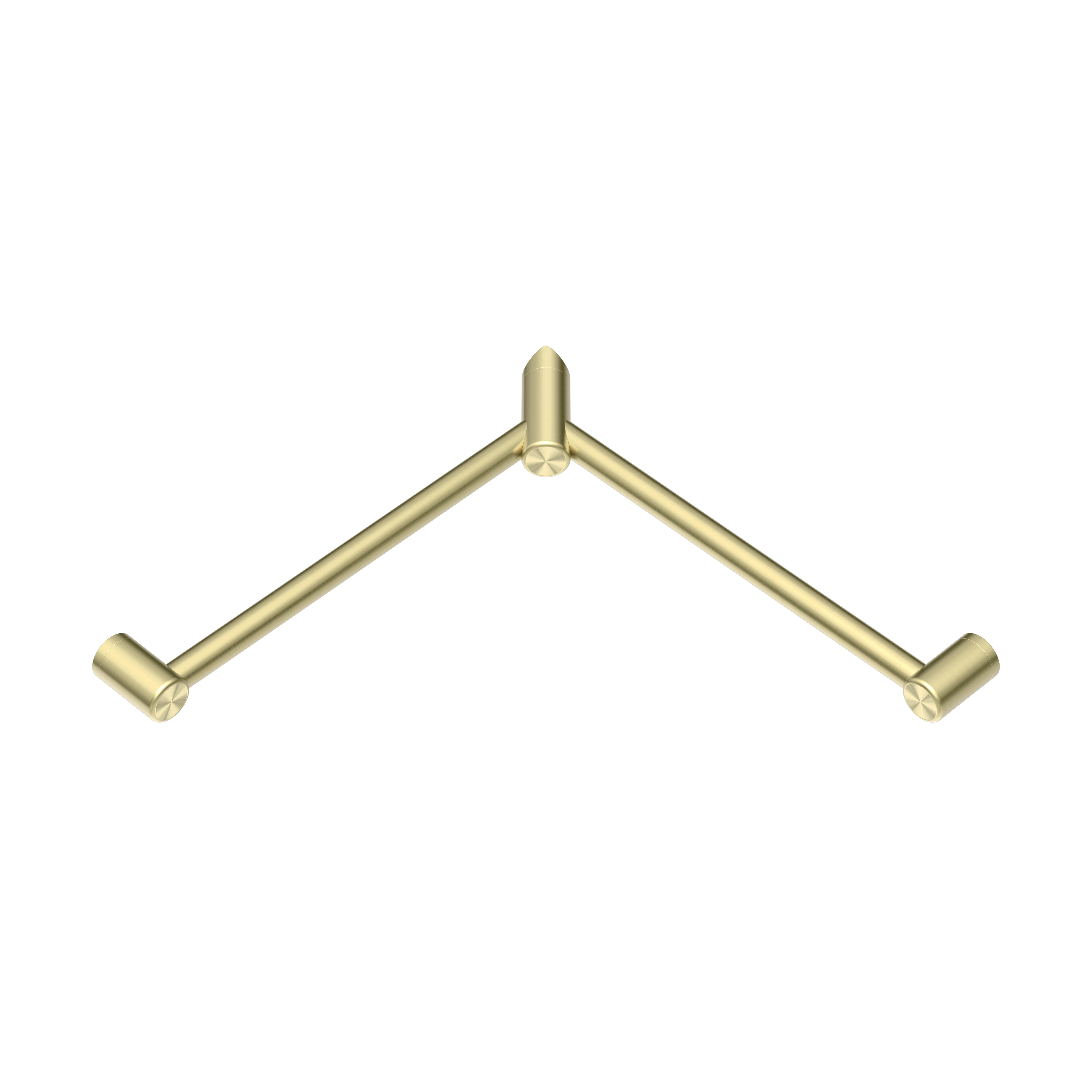 Nero Mecca Care 32mm Wrap Around Corner Grab Rail 600X600mm - Brushed Gold - NRCR3290WBG