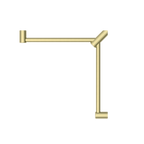 Nero Mecca Care 32mm Wrap Around Corner Grab Rail 600X600mm - Brushed Gold - NRCR3290WBG