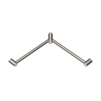 Nero Mecca Care 32mm Wrap Around Corner Grab Rail 600X600mm - Brushed Nickel - NRCR3290WBN