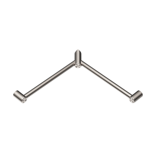 Nero Mecca Care 32mm Wrap Around Corner Grab Rail 600X600mm - Brushed Nickel - NRCR3290WBN
