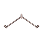Nero Mecca Care 32mm Wrap Around Corner Grab Rail 600X600mm - Brushed Bronze - NRCR3290WBZ