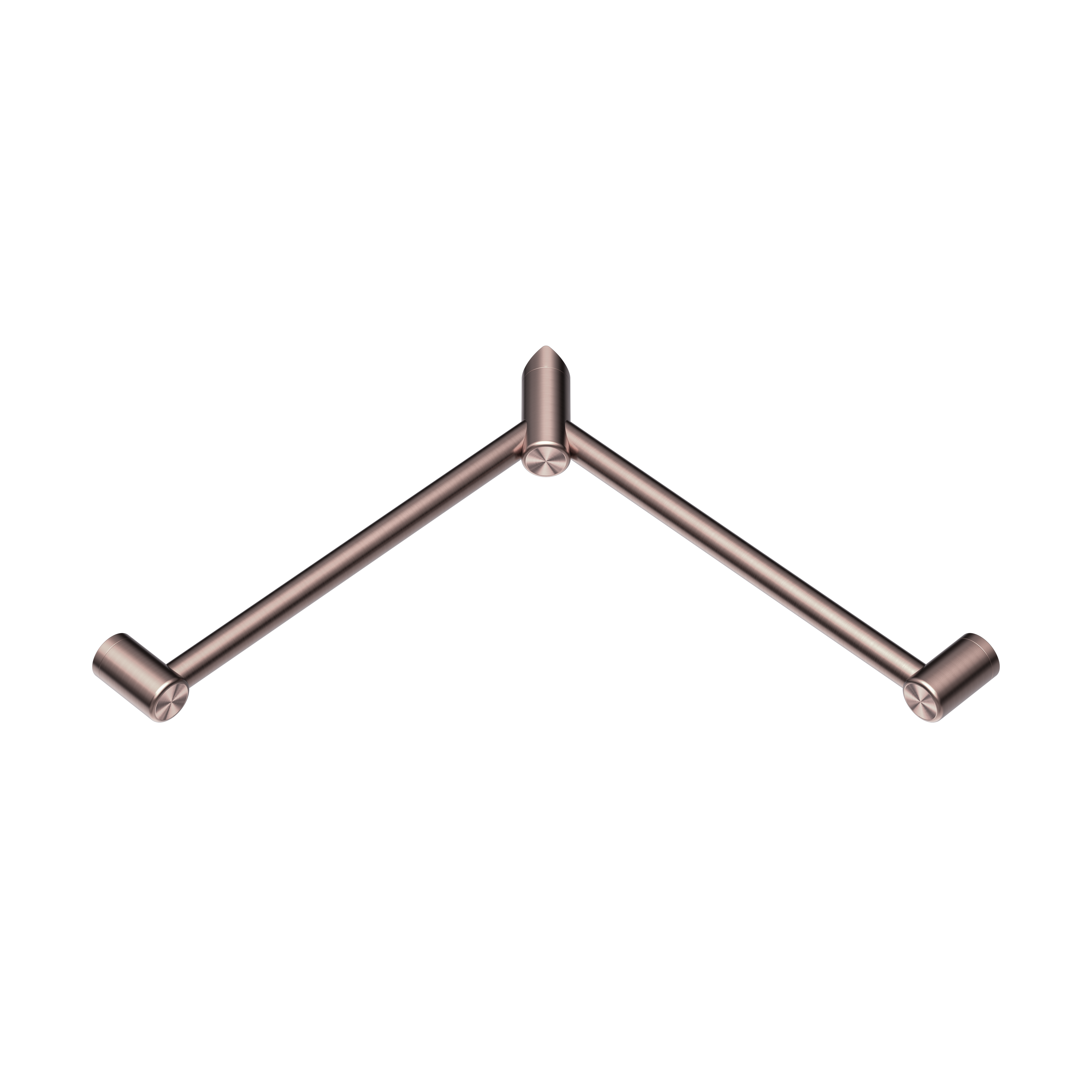 Nero Mecca Care 32mm Wrap Around Corner Grab Rail 600X600mm - Brushed Bronze - NRCR3290WBZ