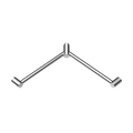 Nero Mecca Care 32mm Wrap Around Corner Grab Rail 600X600mm - Chrome - NRCR3290WCH