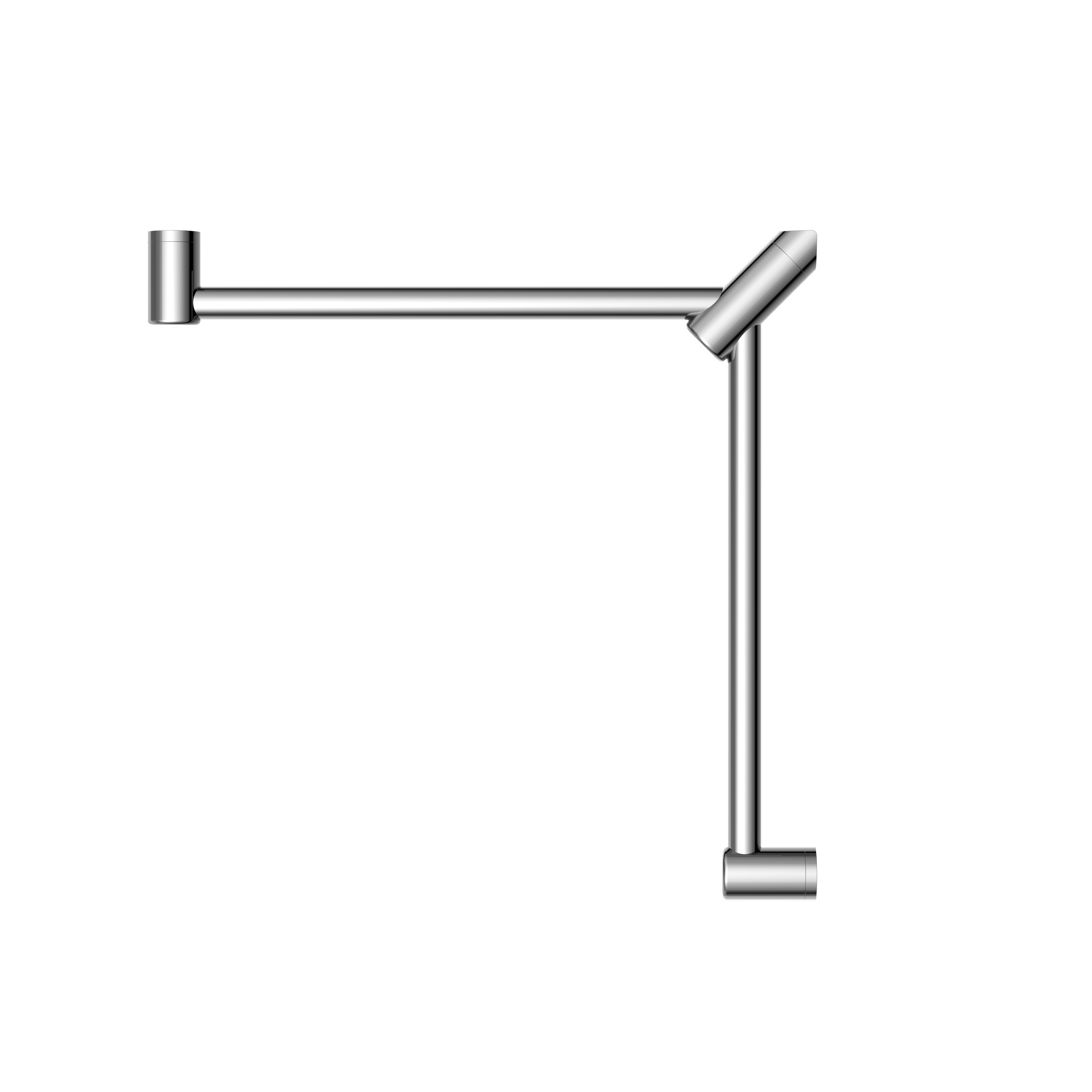 Nero Mecca Care 32mm Wrap Around Corner Grab Rail 600X600mm - Chrome - NRCR3290WCH