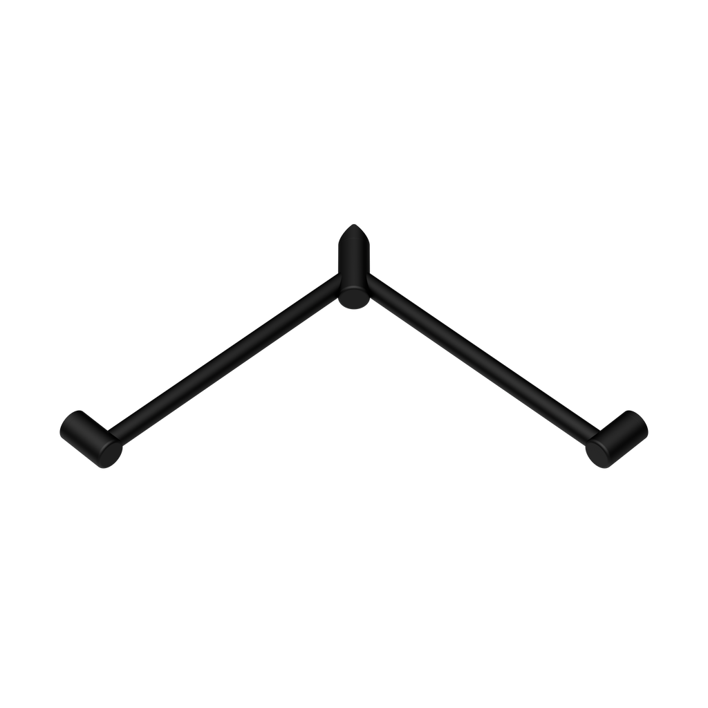 Nero Mecca Care 32mm Wrap Around Corner Grab Rail 600X600mm - Matte Black - NRCR3290WMB