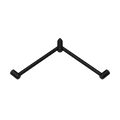 Nero Mecca Care 32mm Wrap Around Corner Grab Rail 600X600mm - Matte Black - NRCR3290WMB