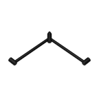 Nero Mecca Care 32mm Wrap Around Corner Grab Rail 600X600mm - Matte Black - NRCR3290WMB