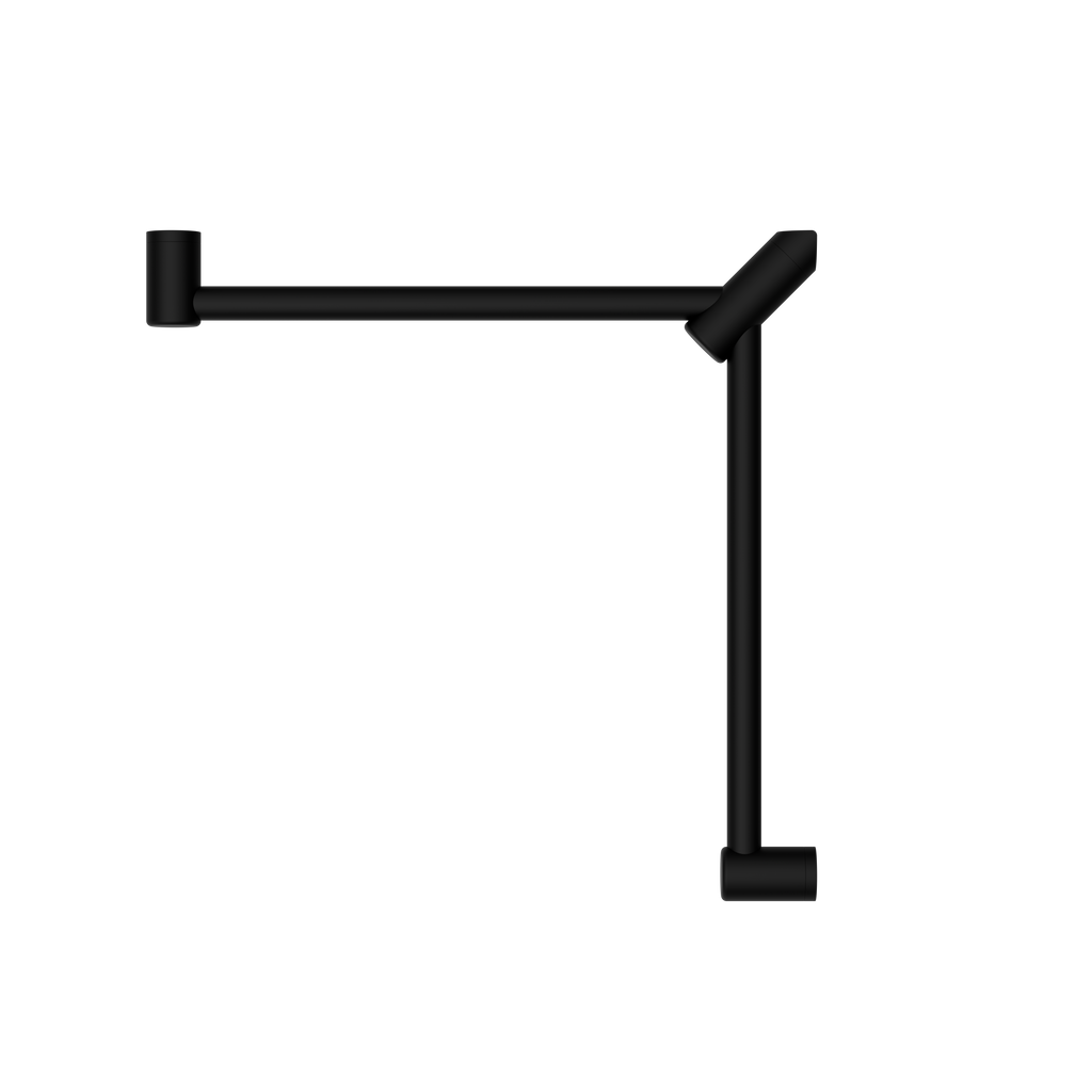 Nero Mecca Care 32mm Wrap Around Corner Grab Rail 600X600mm - Matte Black - NRCR3290WMB