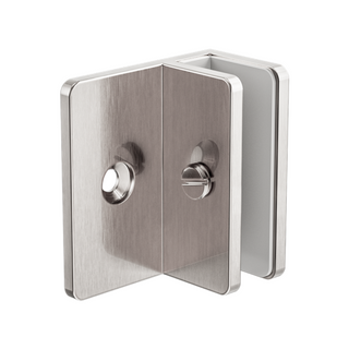 Nero Shower F Bracket 10mm Glass - Brushed Nickel - NRSH202aBN