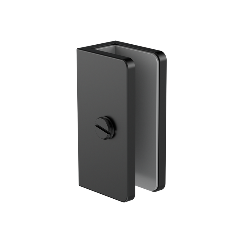 Nero Shower U-Bracket 10mm Glass - Matte Black - NRSH203aMB