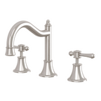 Phoenix Nostalgia Lever Basin Set Shepherds Crook - LF Brushed Nickel - NS104L-40-1