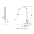 Phoenix Nostalgia Pull Out Sink Mixer - LF Chrome - NS710-00-1
