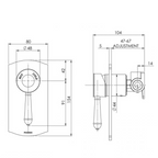 Phoenix Nostalgia Shower / Wall Mixer (Includes In-Wall Body) - LF Chrome - NS780-00-1