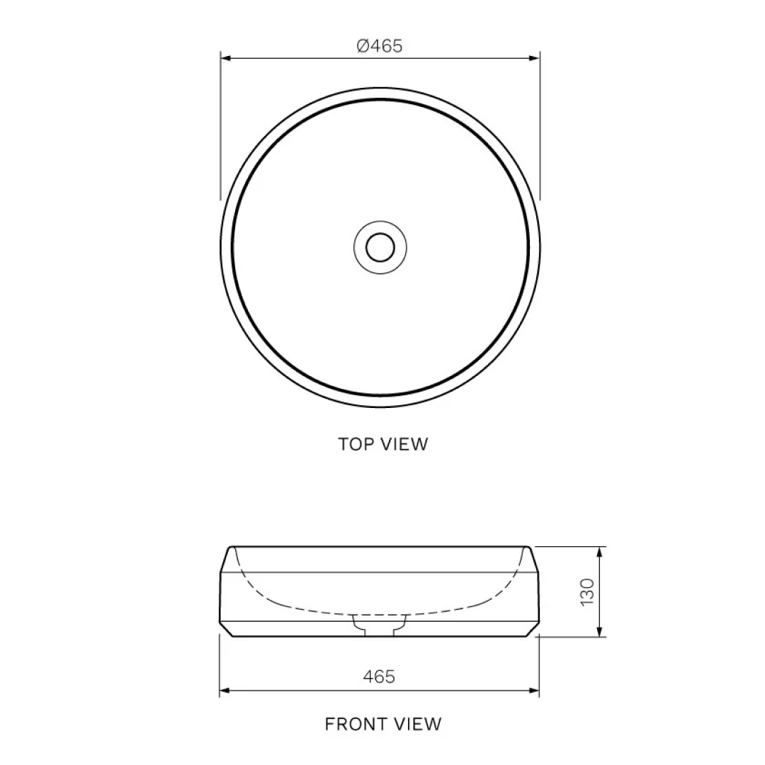Parisi Esclusivo Naturale 46 Above Counter Basin - Statuario White NT-46-STW