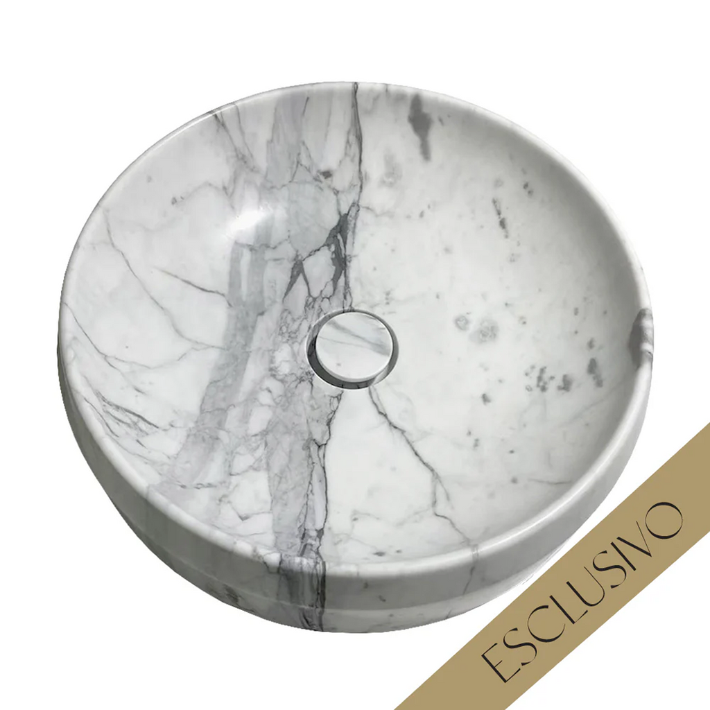 Parisi Esclusivo Naturale 46 Above Counter Basin - Statuario White NT-46-STW