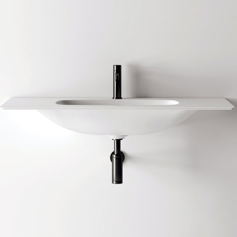 Studio Bagno Nur 1020 Wall Hung Vanity Top Basin - Gloss White