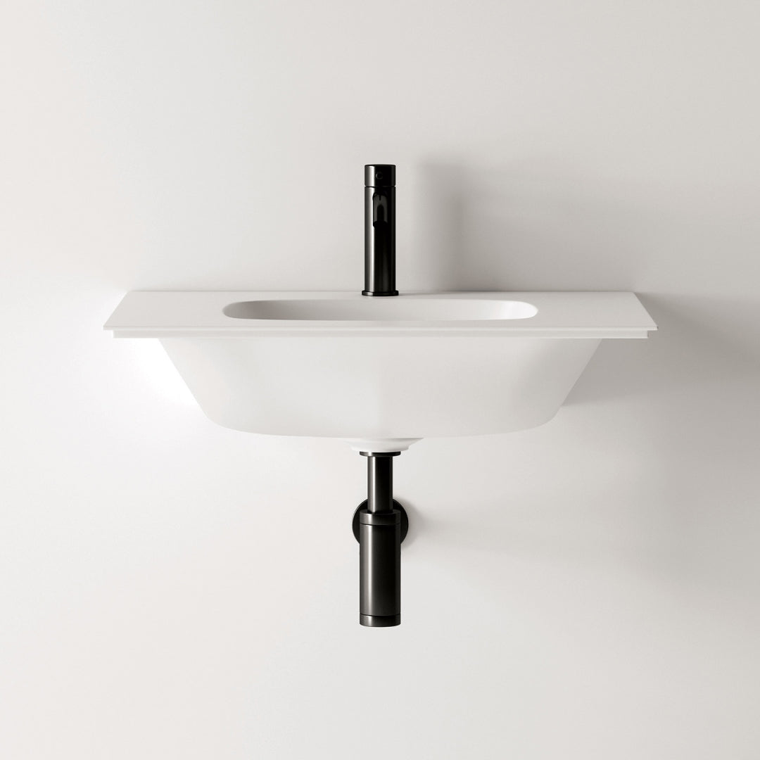 Studio Bagno Nur 620 Wall Hung Vanity Top Basin - Gloss White - NUR62/1