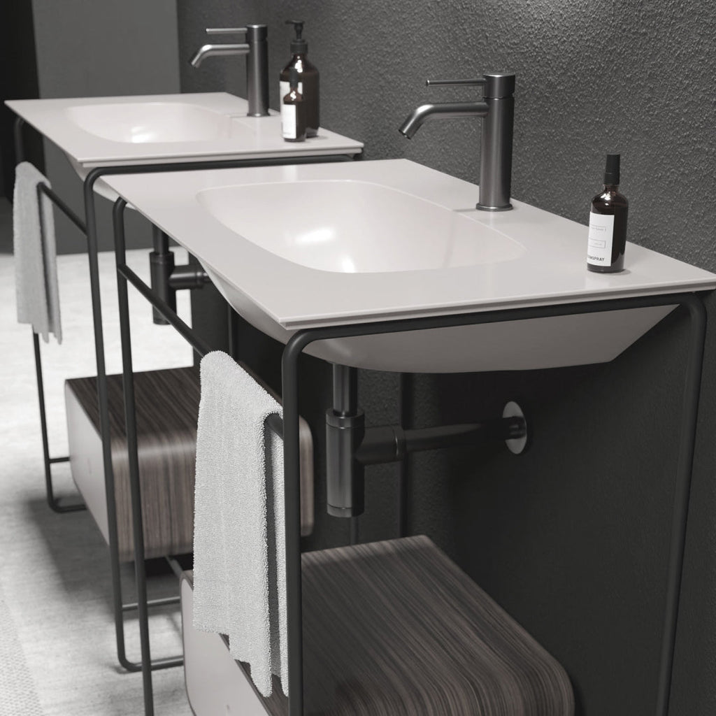 Studio Bagno Nur 1020 Wall Hung Vanity Top Basin - Gloss White - NUR102/1