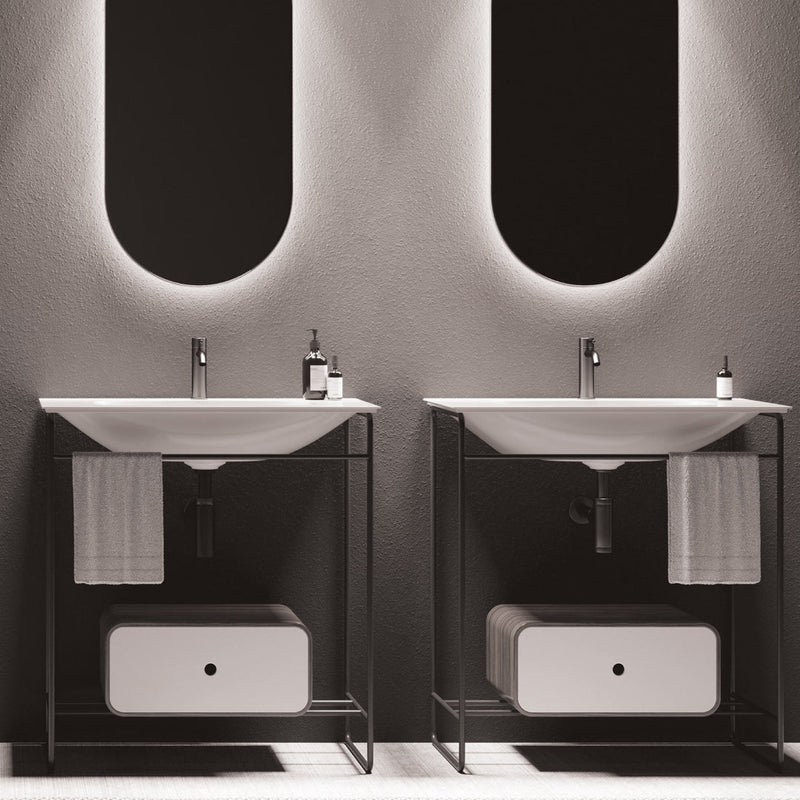 Studio Bagno Nur 1020 Wall Hung Vanity Top Basin - Gloss White