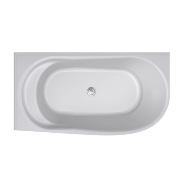 Decina Natalia 1500 Back-to-Corner Freestanding Bath (Left) - NA1500LWIO