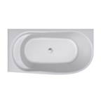 Decina Natalia 1500 Back-to-Corner Freestanding Bath (Left) - NA1500LWIO