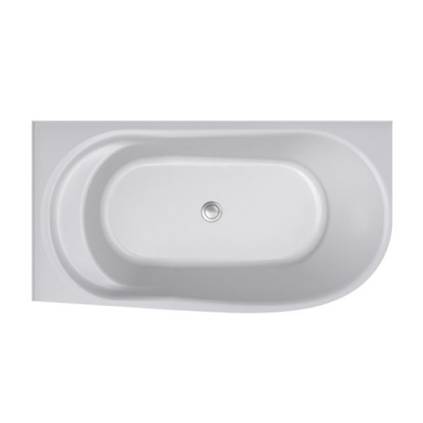 Decina Natalia 1500 Back-to-Corner Freestanding Bath (Left) - NA1500LW