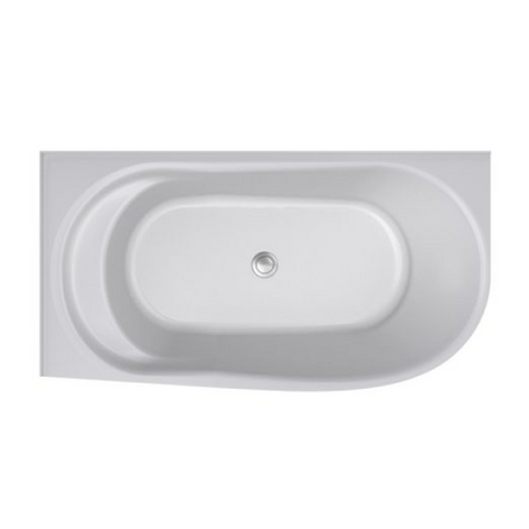 Decina Natalia 1500 Back-to-Corner Freestanding Bath (Left) - NA1500LW