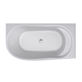 Decina Natalia 1500 Back-to-Corner Freestanding Bath (Right) - NA1500RWIO