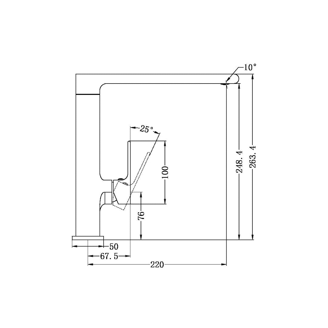 Nero Bianca Kitchen Mixer -  LF Brushed Nickel - NR321507BN