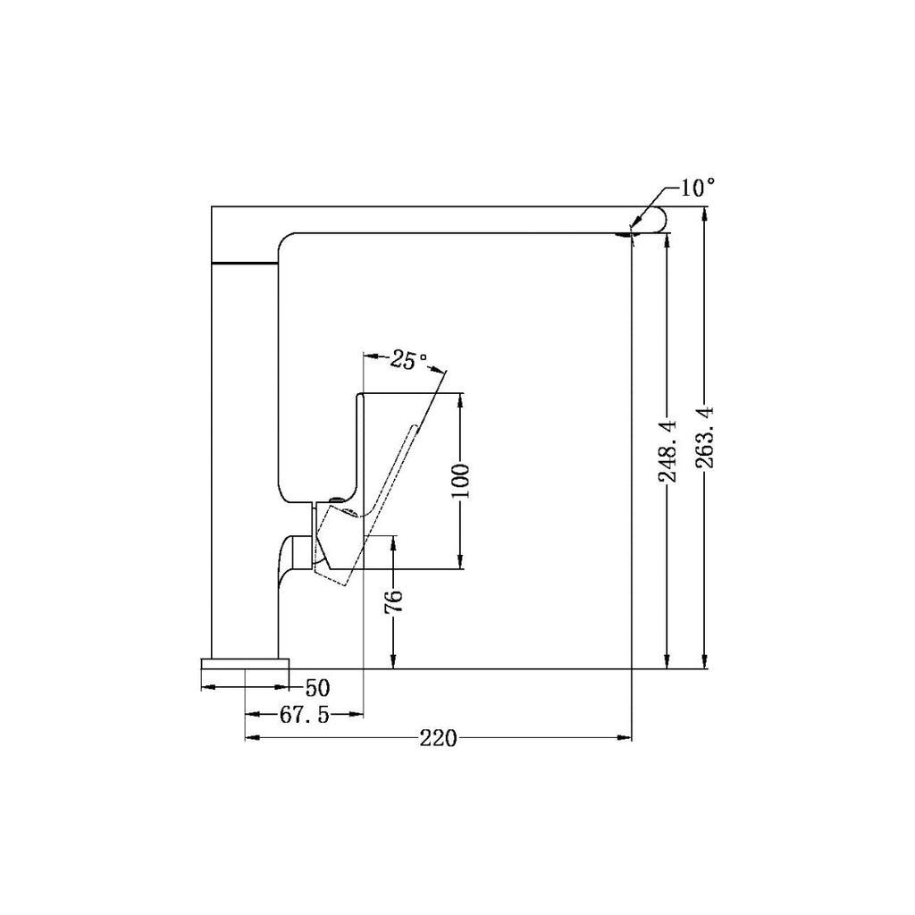 Nero Bianca Kitchen Mixer - LF Chrome - NR321507CH