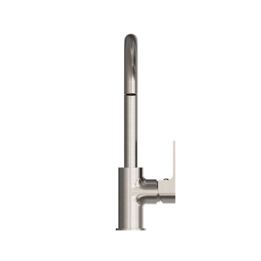 Nero Bianca Kitchen Mixer Gooseneck Spout - LF Brushed Nickel - NR321506BN