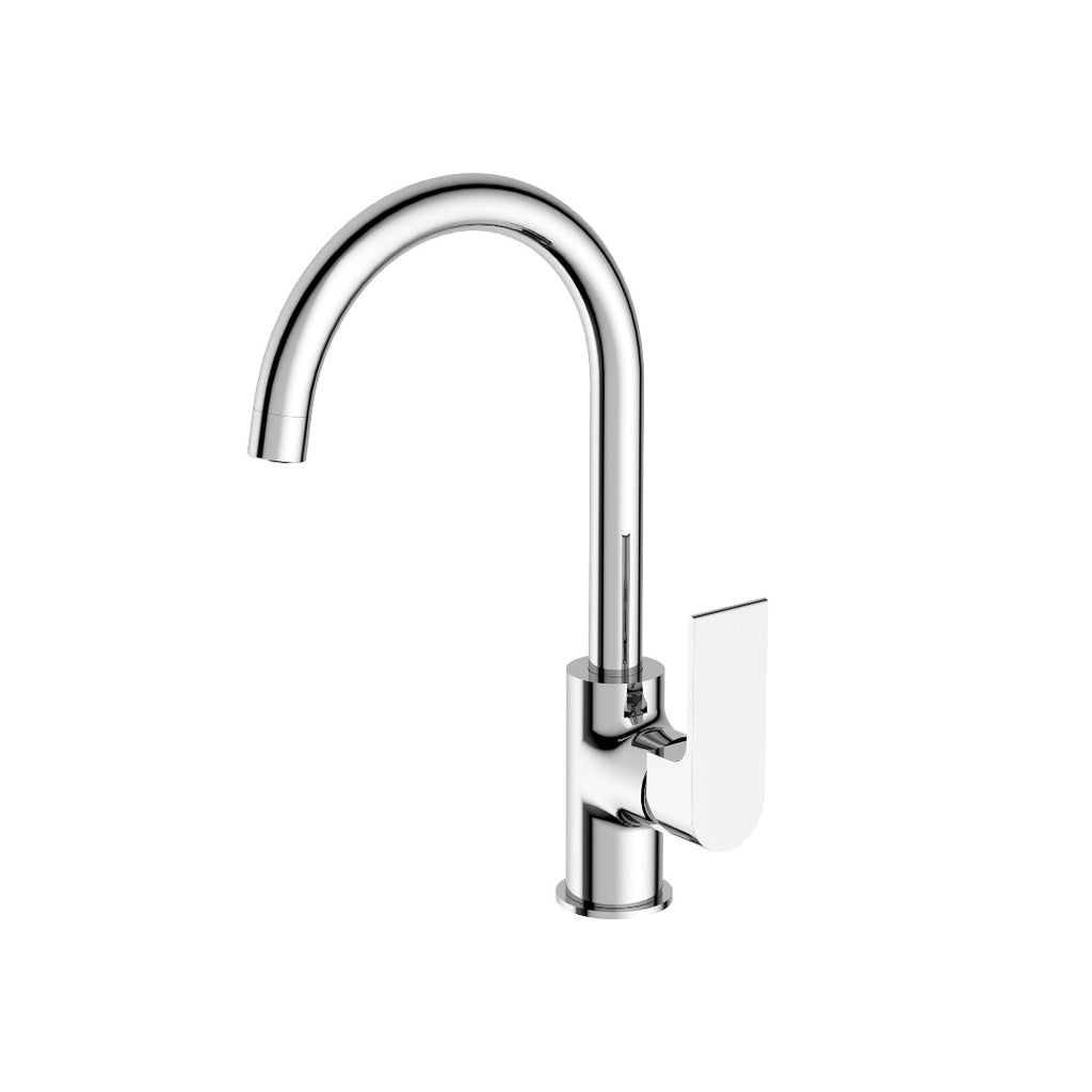 Nero Bianca Kitchen Mixer Gooseneck Spout - LF Chrome - NR321506CH