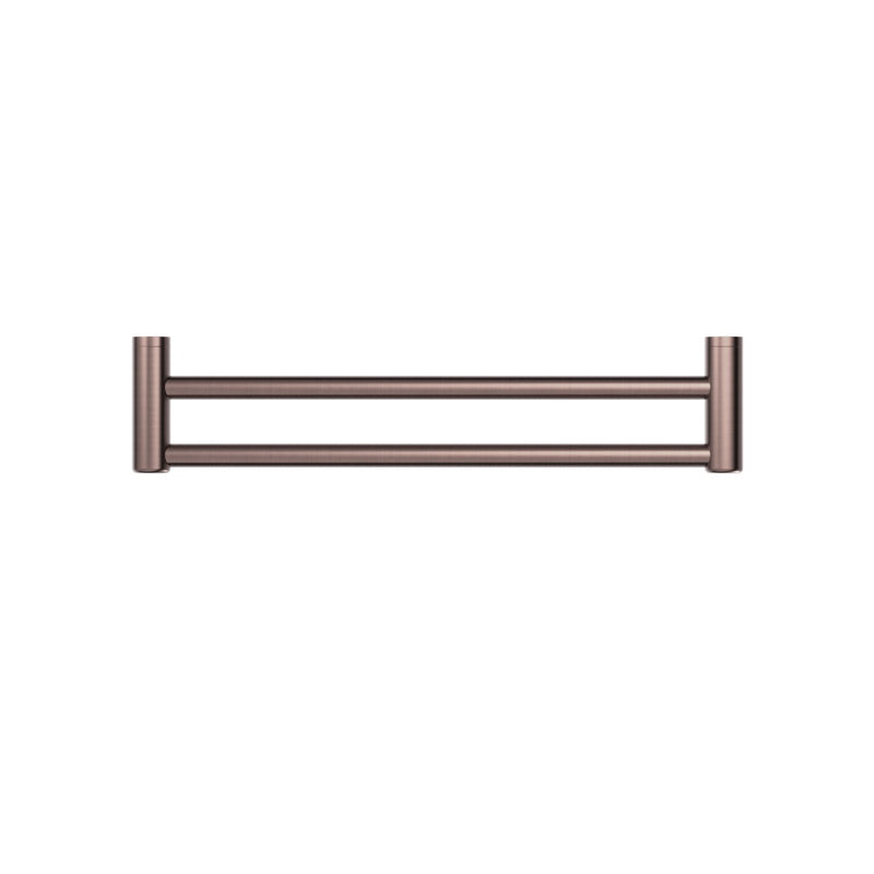 Nero Mecca Care 25mm Double Towel Grab Rail 600mm - Brushed Bronze