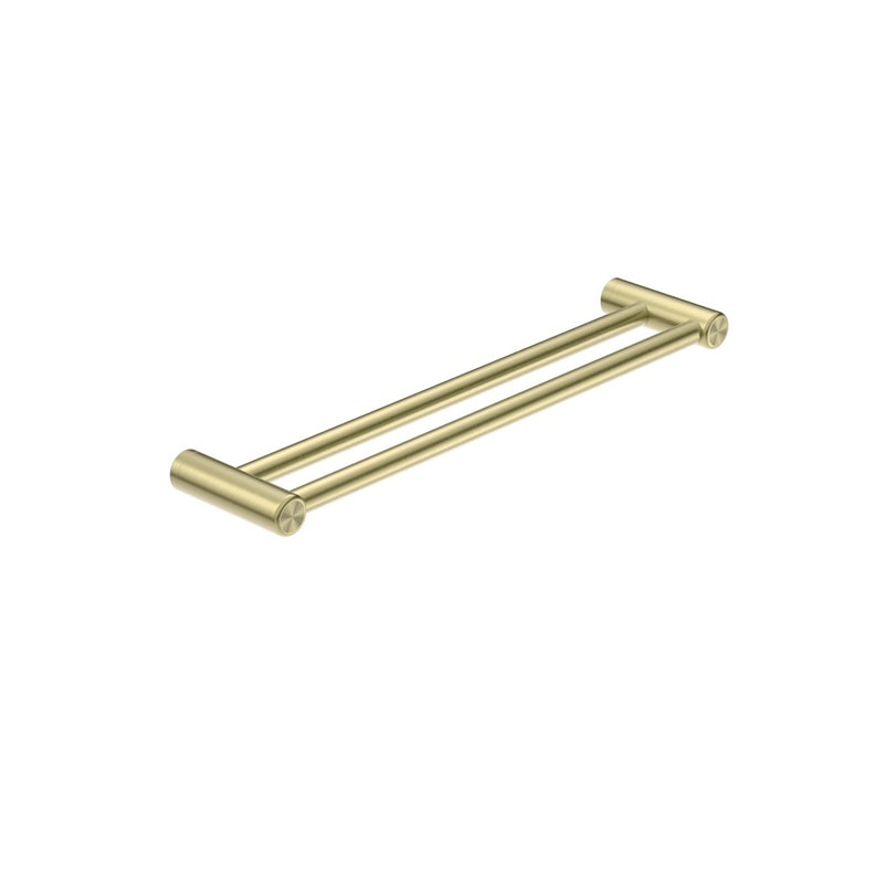 Nero Mecca Care 25mm Double Towel Grab Rail 600mm - Brushed Gold