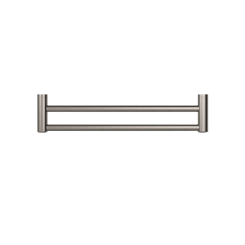 Nero Mecca Care 25mm Double Towel Grab Rail 600mm - Brushed Nickel