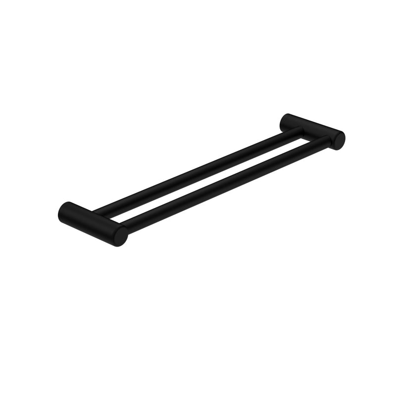 Nero Mecca Care 25mm Double Towel Grab Rail 600mm - Matte Black