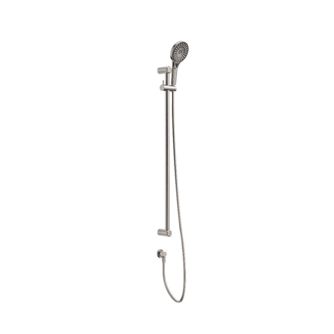 Nero Mecca Care 25mm Grab Rail And Adjustable Shower Rail Set 900mm - Brushed Nickel - NRCS004BN