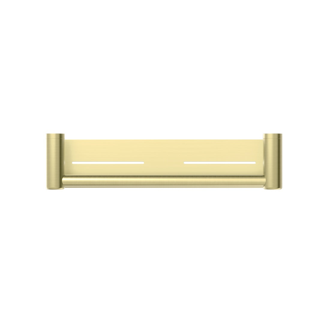 Nero Mecca Care 25mm Grab Rail With Shelf 300mm - Brushed Gold - NRCR2512CBG