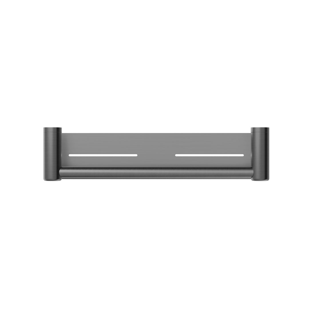 Nero Mecca Care 25mm Grab Rail With Shelf 300mm - Gun Metal - NRCR2512CGM