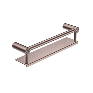 Nero Mecca Care 25mm Grab Rail With Shelf 450mm - Brushed Bronze - NRCR2518CBZ