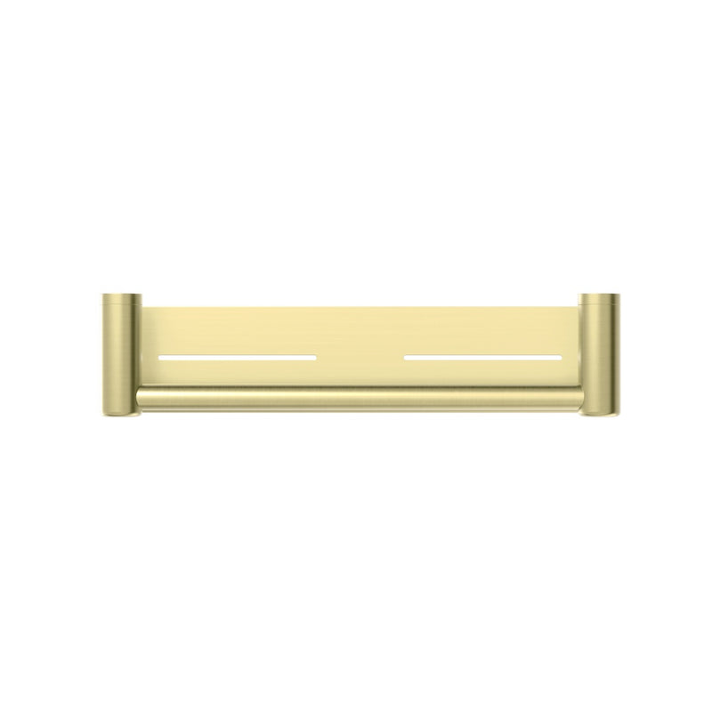 Nero Mecca Care 25mm Grab Rail With Shelf 450mm - Brushed Gold