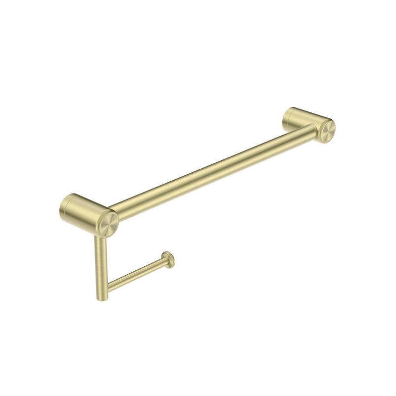 Nero Mecca Care 25mm Toilet Roll Rail 300mm - Brushed Gold