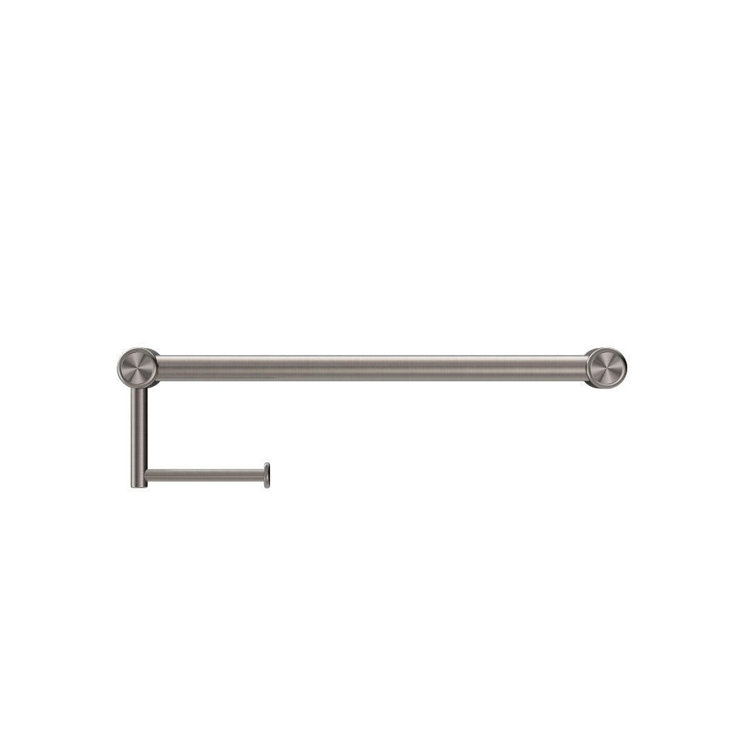 Nero Mecca Care 25mm Toilet Roll Rail 300mm - Brushed Nickel - NRCR2512ABN