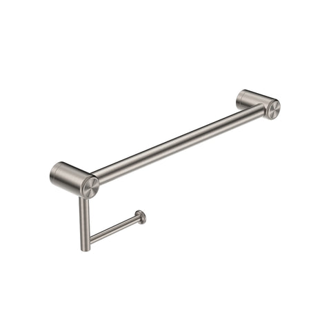 Nero Mecca Care 25mm Toilet Roll Rail 450mm - Brushed Nickel