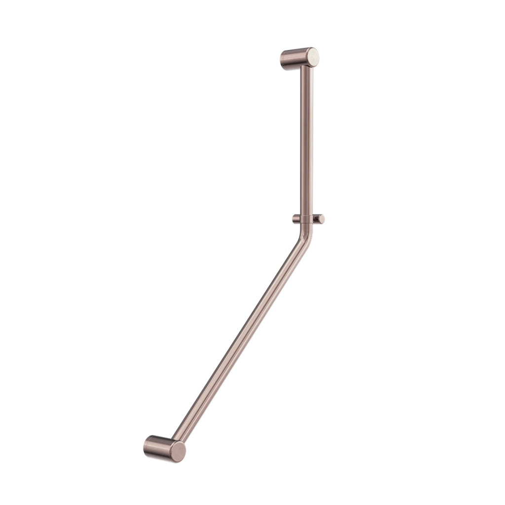 Nero Mecca Care 32mm Ambulant 45 Degree Bent Tube Grab Rail 450X650mm - Brushed Bronze - NRCR3245DBZ