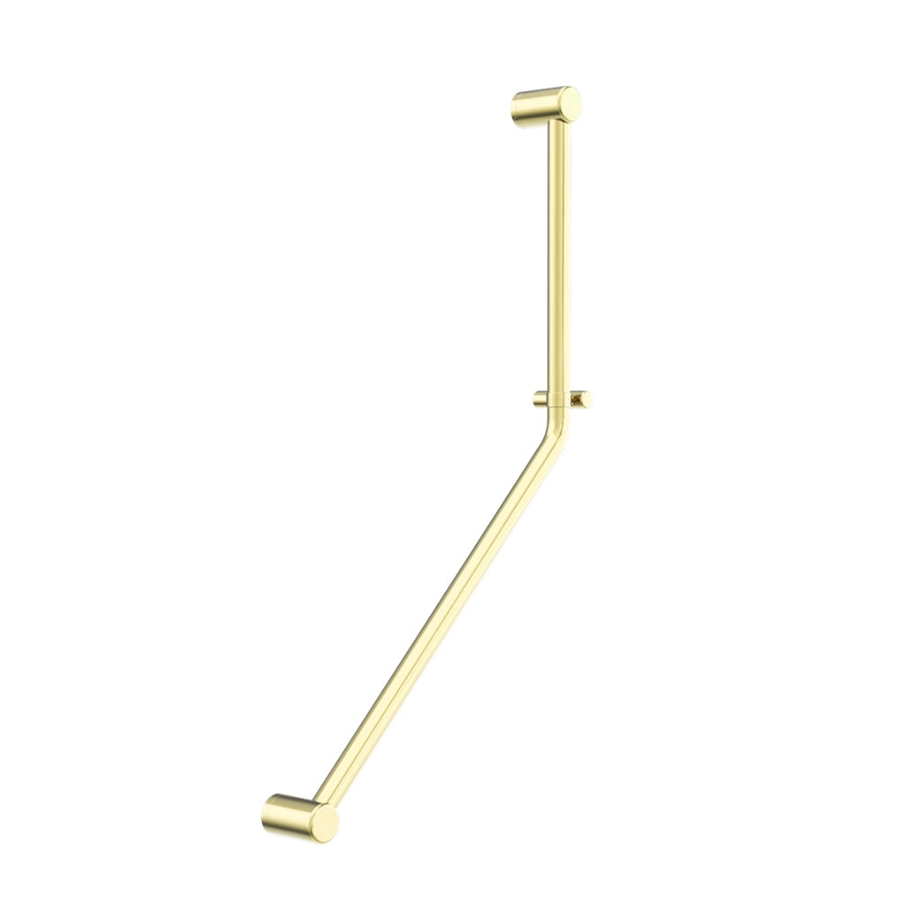 Nero Mecca Care 32mm Ambulant 45 Degree Bent Tube Grab Rail 450X650mm - Brushed Gold - NRCR3245DBG