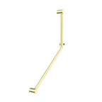 Nero Mecca Care 32mm Ambulant 45 Degree Bent Tube Grab Rail 450X650mm - Brushed Gold - NRCR3245DBG
