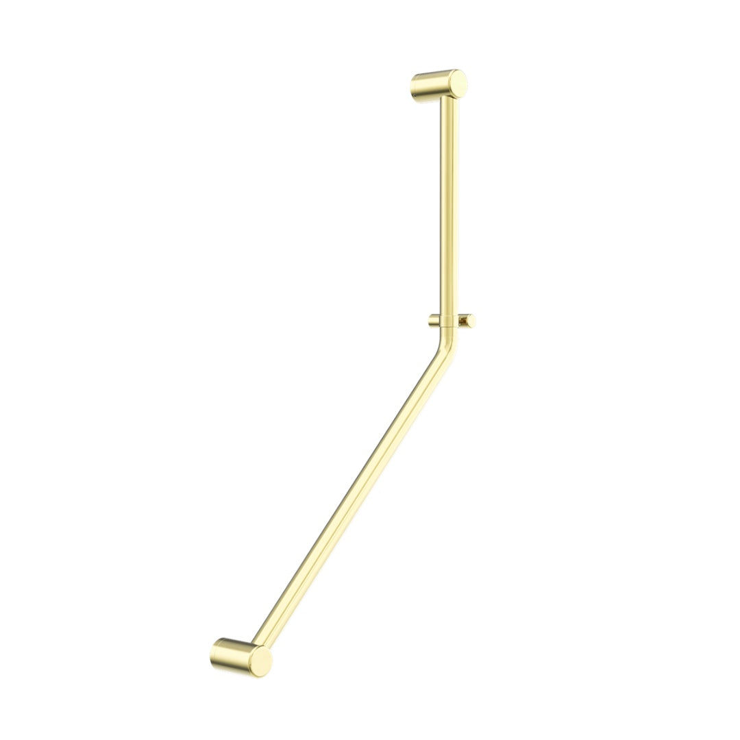 Nero Mecca Care 32mm Ambulant 45 Degree Bent Tube Grab Rail 450X650mm - Brushed Gold - NRCR3245DBG