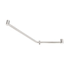 Nero Mecca Care 32mm Ambulant 45 Degree Bent Tube Grab Rail 450X650mm - Brushed Nickel - NRCR3245DBN